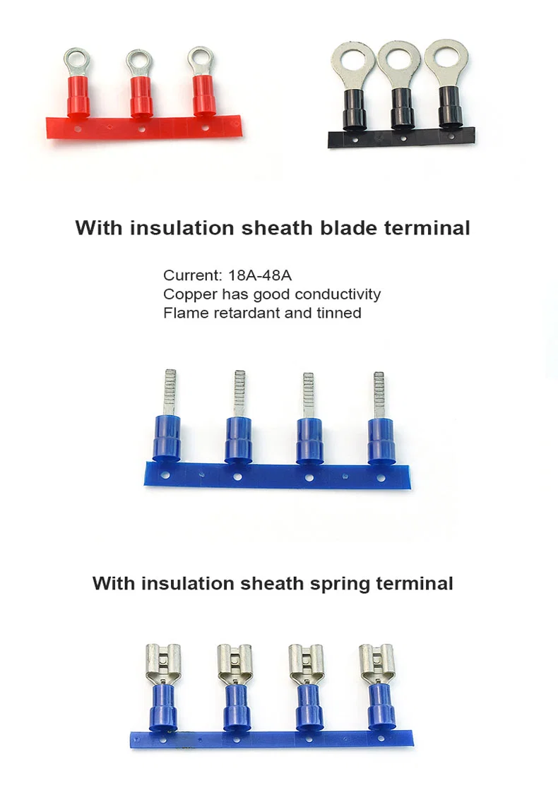 SVN Nylon insulated spade terminals, Continuous spade copper cord end terminal, bolt splice terminal, Spade Terminal, Svn Spade Terminal, Copper Terminal Bolt 